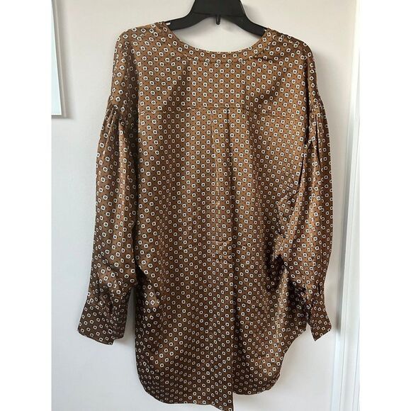 Loose Fitted Sanctuary Vintage Inspired Brown Blouse- size 1X - Picture 3 of 5